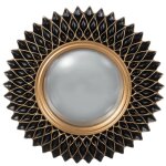 Miroir mural en r�sine dor�e et patin�e