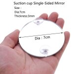 Miroir rond flottant en acrylique pour aquarium betta, 4cm / 5cm / 6cm / 7cm / 8cm / 9cm, corne de fleur, ...