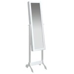 Miroir sur pied blanc 34x37x146 cm vidaxl vidaxl