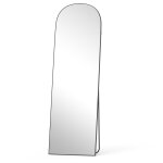 Miroir sur pied, motif arc, 162 x 52 cm, corps entier, bomb�, � poser ou � accrocher au mur, avec support, ...