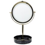 Miroir de table led savoie noir - doré Miroir de table led savoie noir - doré