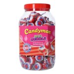 Mister bubble bonbons knotsen go�t cerise avec 30% de garniture chewing - gum, pack de 100, 1500 g, friandises ...