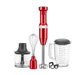 Mixeur plongeant avec fil kitchenaid 5khbv83 rouge empire