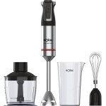 Mixeur plongeant pro chef 1501 1500 w 4 lames inox tige inox turbo, hache - glace ergonomique anti - ...