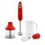 Mixeur plongeant rouge smeg hbf03rdeu