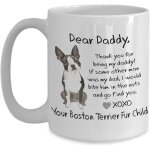 Mo34nabacon cadeau personnalis� boston terrier cher papa dr�le chien papa tasse a caf� cadeau mordre ...