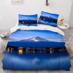 Mont fuji housse de couette x imprim�� d paysage japonais parure de lit personnes ado fille enfants microfibre ...