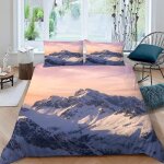 Les montagnes housse de couette x imprim�� d paysage naturel parure de lit personnes ado fille enfants ...