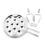 Comme montr - ensemble de plats'escargot lgers en acier inoxydable avec fourchette a pince facile a ...
