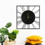 Montreal horloge murale en m�tal horloge murale carr�e en m�tal 50cm