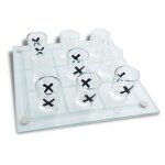 Morpion a boire en verre avec 9 verres shooter