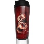 Mortal kombat travel coffee mugs double wall vacuum tumblers insulated thermos mug - 12 oz