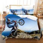 Moto cross parure lit x + x taies d'oreiller xcm housse de couette personnes enfant microfibre parure ...