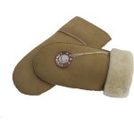 Moufles beige 100% véritable peau de mouton mérinos particulièrement confortable Moufles beige 100% véritable peau de mouton mérinos particulièrement confortable