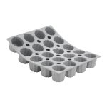 Moule pour 20 mini cannelés bordelais en silicone elastomoule Moule pour 20 mini cannelés bordelais en silicone elastomoule