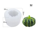 Moule 3d a bougie en forme de citrouille en silicone, fait a la main, cire, fleur, savon, mousse, chocolat, ...