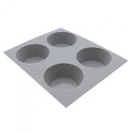 Moule pour 4 mini muffins en silicone elastomoules Moule pour 4 mini muffins en silicone elastomoules