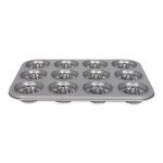 Moule en acier revêtement anti - adhérent 12 mini kouglofs patisse Moule en acier revêtement anti - adhérent 12 mini kouglofs patisse