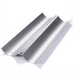 Moule a baguettes antiadhsives, 2 grilles, four a ptisserie avec long moule a baguette avec trou d'air, ...