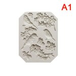 Moule a bougie en silicone pour fondant, papillon, oiseaux, rose, tasse en dentelle, accessoires de cuisine ...