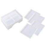 Moules carrs en rsine, moules de dessous de verre en silicone epais en epoxy, moules de dessous de ...