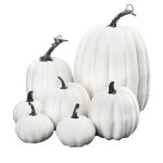Moule a citrouille artificielle multi - tailles, 7 pièces, blanc, jaune, halloween, thanksgiving, récolte ... Moule a citrouille artificielle multi - tailles, 7 pièces, blanc, jaune, halloween, thanksgiving, récolte ...