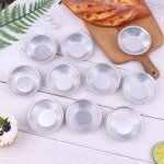 Moule de cuisson rond en alliage d'aluminium, tasse a tarte aux ¿ufs, cupcake, pour ptisserie, dessert, ...