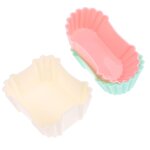 Moule a cupcake en silicone, r�sistant a la chaleur, plateau de cuisson, tasse, outils de cuisson r�utilisable ...