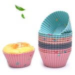 Moule a cupcake en silicone r�utilisable, 6 pi�ces, moules a muffins, bonbons, ustensiles de cuisson, ...