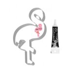 Moule d�coupoir xxl flamant rose + stylo de gla�age noir