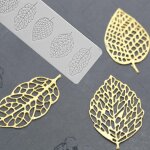 Moules a fondant en forme de feuille de silicone, moule a chocolat pour gteau, dcoration de ptisserie, ...