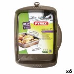 Moule pour four pyrex asimetria rectangulaire noir 35 x 27 cm mtal (6 units)
