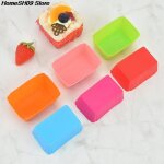 Moule a gteau rectangulaire en silicone souple, 6 pices, muffin, chi, doublure de gteau, tasse de ...