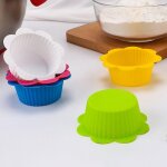 Moules a gâteaux en silicone en forme de tasse de fleur de soleil, outil de fabrication de muffins, cupcakes, ... Moules a gâteaux en silicone en forme de tasse de fleur de soleil, outil de fabrication de muffins, cupcakes, ...
