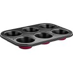 Moule a gateau - moule de patisserie lamart - lt3071 - plateau a 6 muffins, 26cm x 18cm x 2, 5cm, rouge ...