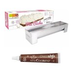 Moule en inox pour bûche de noël + 1 stylo chocolat offert Moule en inox pour bûche de noël + 1 stylo chocolat offert