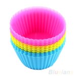 Moule a muffins rond en silicone souple, 12 pices, doublure de cupcake au chocolat, moule de tasse de ...