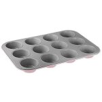Moules a muffins - zenker - 9153 - anti - adh�sif - m�tal - 12 mini muffins