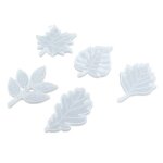Moule a pâtisserie en silicone, 5 pièces, sous - verre en forme de feuilles, réutilisable, brillant, ... Moule a pâtisserie en silicone, 5 pièces, sous - verre en forme de feuilles, réutilisable, brillant, ...