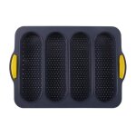 Moule a pain antiadhsif en silicone, 4 emplacements, rsistant a la chaleur, pour hamburger franais, ...