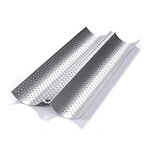 Moule a pain franais antiadhsif 14. 96x6. 98x1. 1 pouces, 2 vagues, plaque de cuisson, moule a baguette, ...