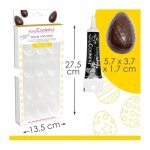 Moule rigide pour 6 oeufs en chocolat + stylo de glaage noir