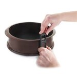 Moule rond 25 cm en silicone avec fond amovible Moule rond 25 cm en silicone avec fond amovible