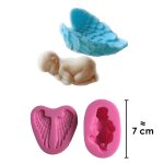 Moule silicone 3d bébé ange pour pâte a sucre, cake design, décoration gateau. . . Moule silicone 3d bébé ange pour pâte a sucre, cake design, décoration gateau. . .
