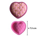 Moule silicone 3d coussin coeur pour pte a sucre, cake design, dcoration gateau. . .