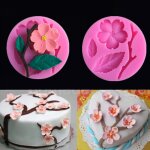 Moule en silicone en forme de fleur de pêche, accessoires de cuisson 3d diy sucrier artisanat, moule ... Moule en silicone en forme de fleur de pêche, accessoires de cuisson 3d diy sucrier artisanat, moule ...