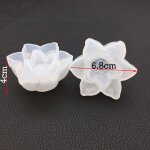 Moule en silicone en forme de lotus, bougeoir, bricolage, artisanat en argile, fleur s�ch�e, outil de ...