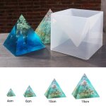Moule en silicone pyramide transparente r�sine d�corative bricolage � fabriquer des bijoux moule � fleurs ...