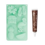 Moule en silicone summer + 1 stylo chocolat offert Moule en silicone summer + 1 stylo chocolat offert