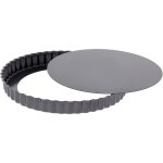 Moule a tarte 20 cm en acier anti adhèrent fond amovible Moule a tarte 20 cm en acier anti adhèrent fond amovible
